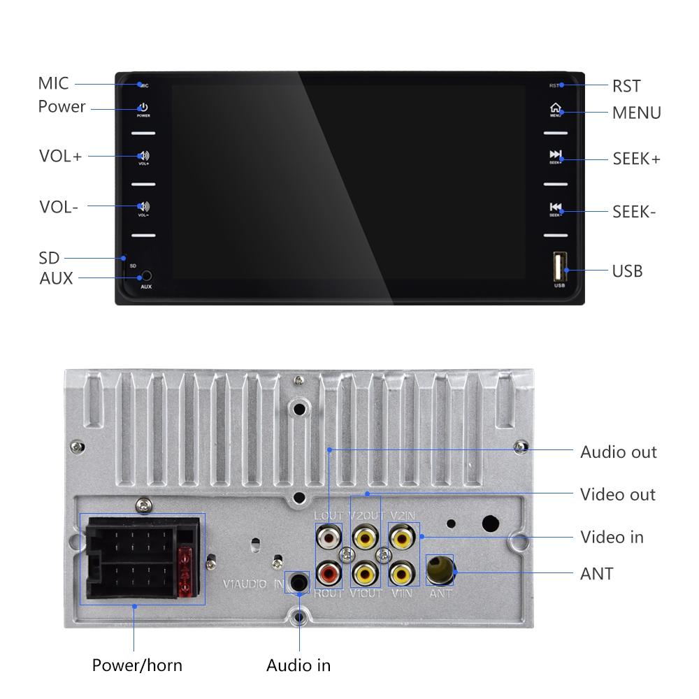 7 Inch Car Touch Screen Mp5 Player For Toyota Corolla - Fm / Tf / Mirror Link 5