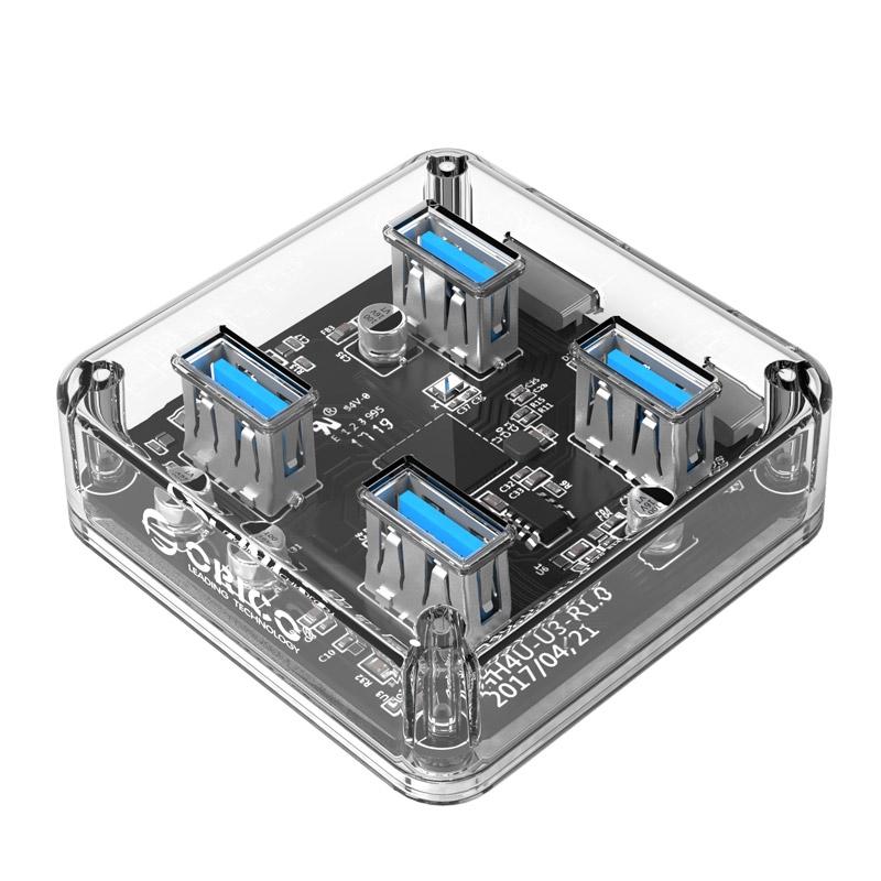Transparent Usb 3.0 Desktop Hub + 30Cm Micro Usb Cable 3
