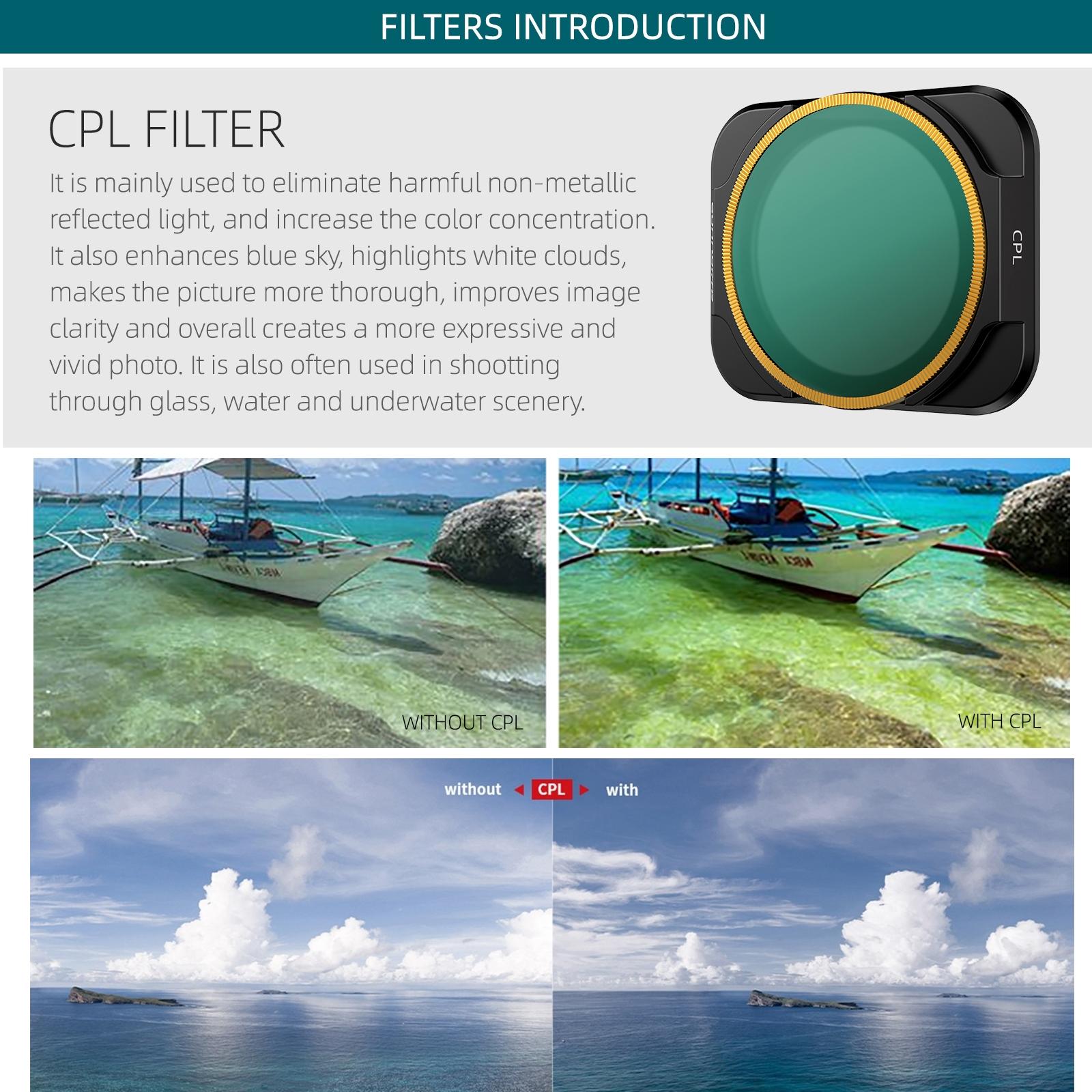 3-in-1 Cpl and Nd Lens Filters for Dji Air 2s 9