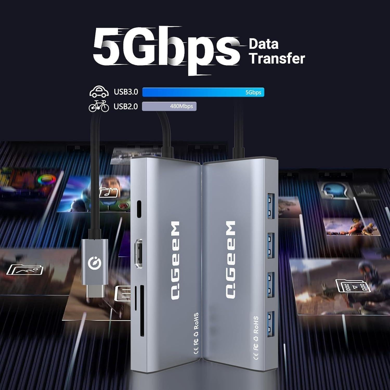 9-In-1 Usb-C Docking Station Hdmi Rj45 Pd Usb 7