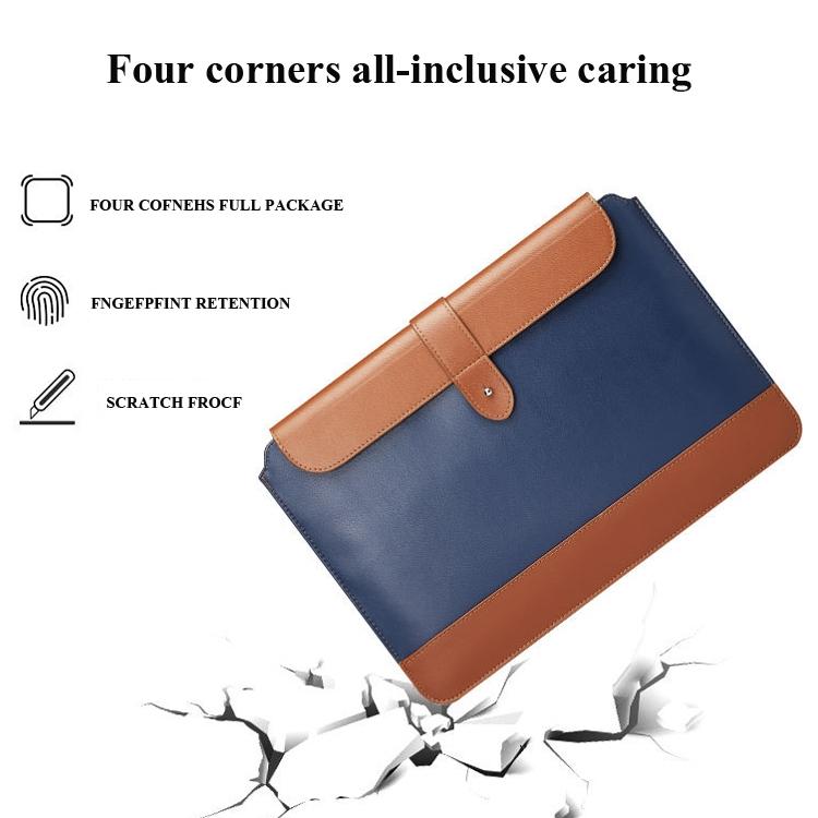 13-14 Inch Horizontal Microfiber Notebook Liner & Power Bag - Wine Red 6