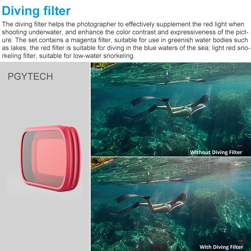 Professional Diving Lens Filter Set for Dji Pocket - 3 Pack 7