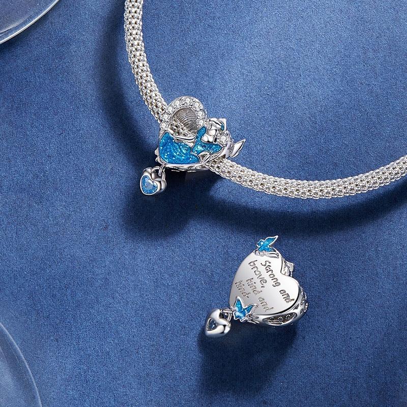 925 Sterling Silver Diy Heart Shaped Necklace Pendant 4