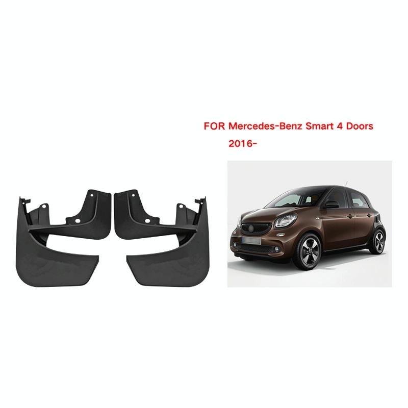 For Mercedes-Benz Smart 4-Door 2016-2021 4Pcs / Set Car Auto Soft Plastic Splash Flaps Fender Guard 3
