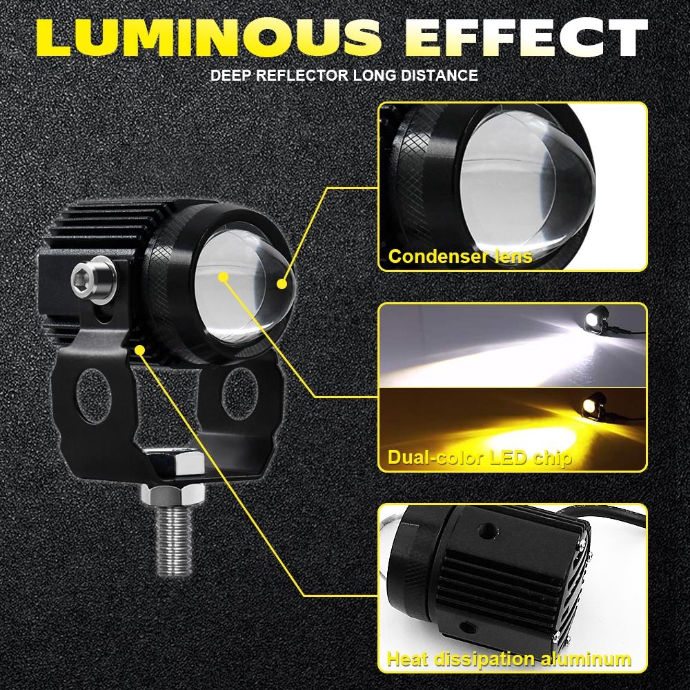 Car / Motorcycles Dc9 - 30V / 18W / 2000Lm / 6000K / 3000K Ip67 Mini Led Headlight 4