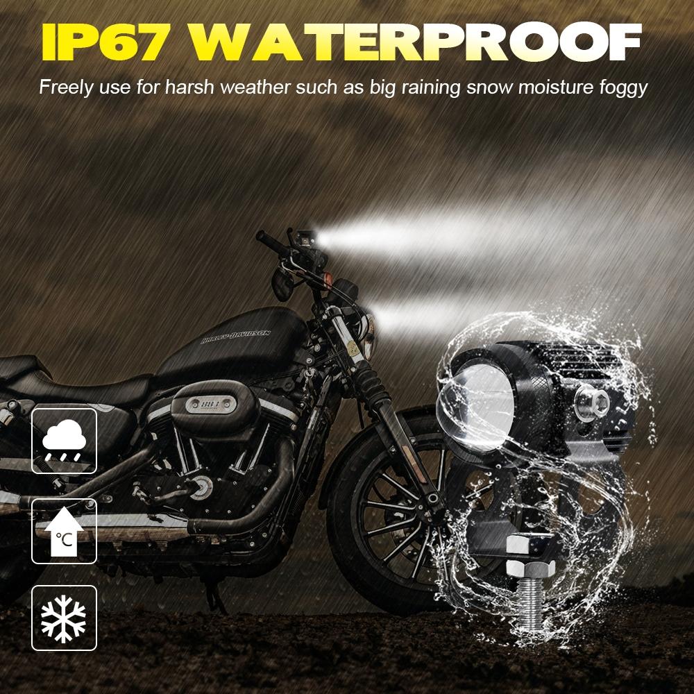 Car / Motorcycles Dc9 - 30V / 18W / 2000Lm / 6000K / 3000K Ip67 Mini Led Headlight 5