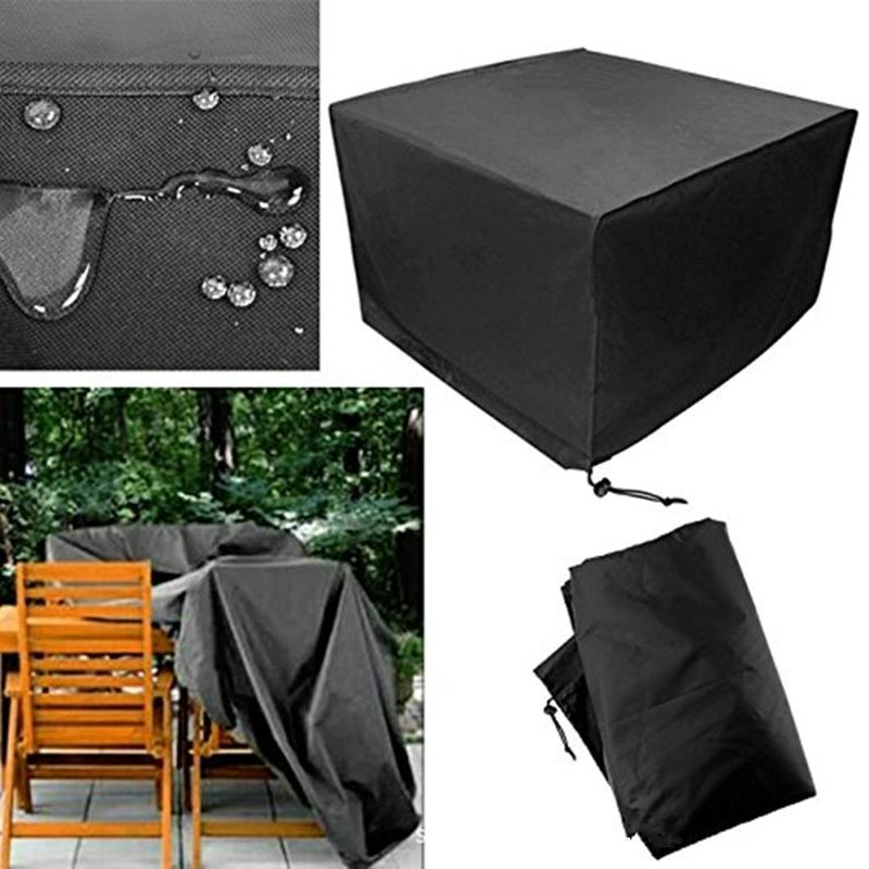 Outdoor Furniture Set Cover - Waterproof Anti-uv Dust-proof - 210d Oxford Cloth - 242x162x100cm - Black 8