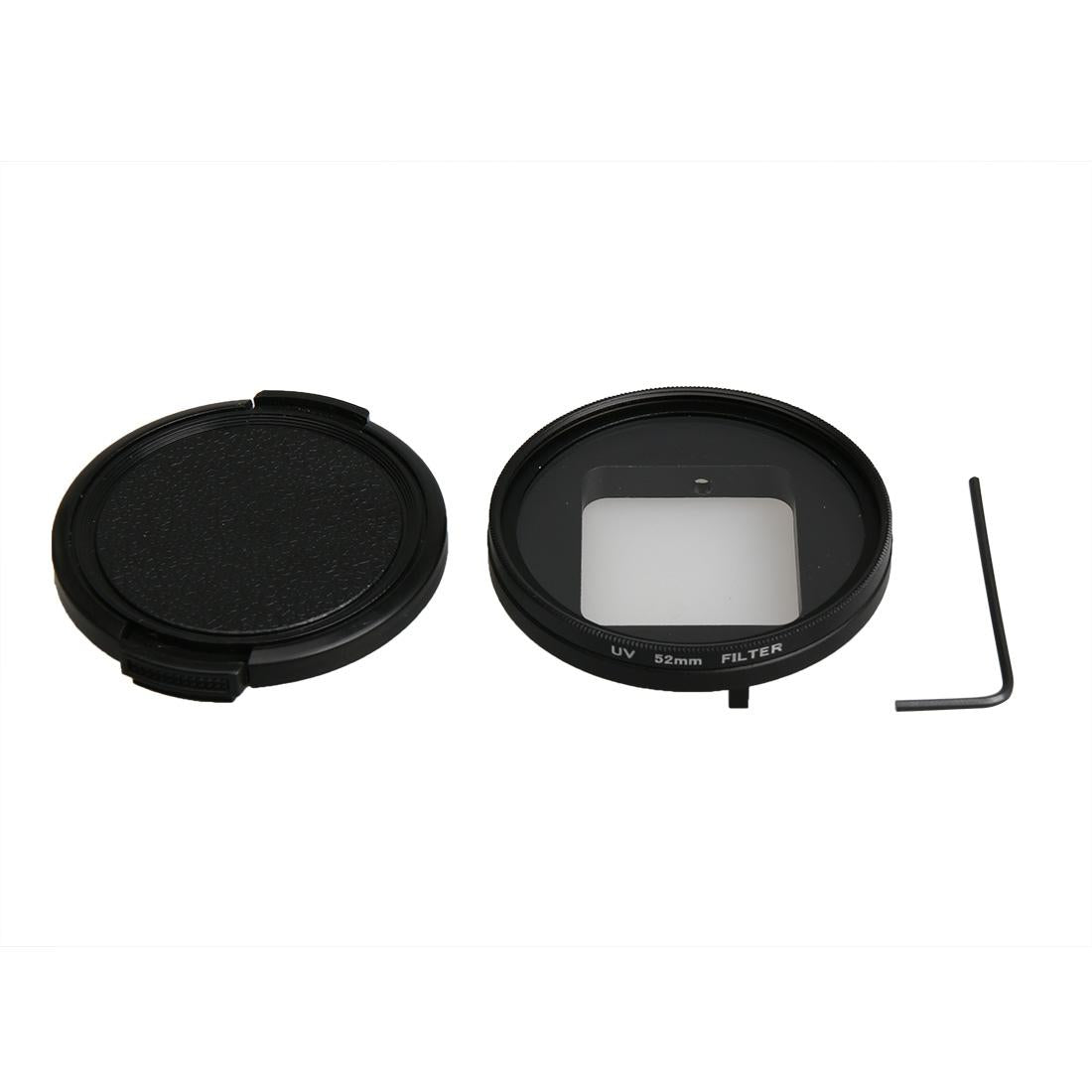 Professional 52mm Lens Filter Set for Gopro Hero5 with Protective Caps and Hex Spanner 3