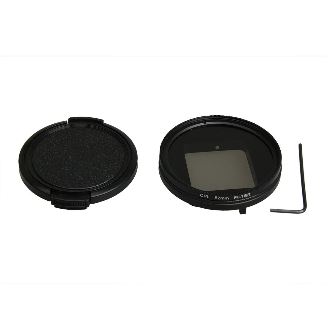Professional 52mm Lens Filter Set for Gopro Hero5 with Protective Caps and Hex Spanner 4