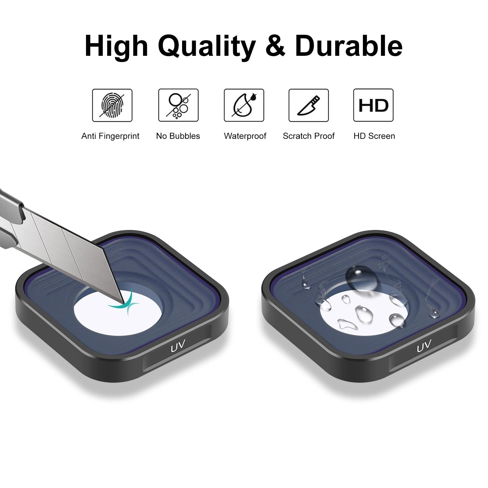 Gopro Action Camera Lens Filter - Compatible with Hero12 / 11 / 10 / 9 5