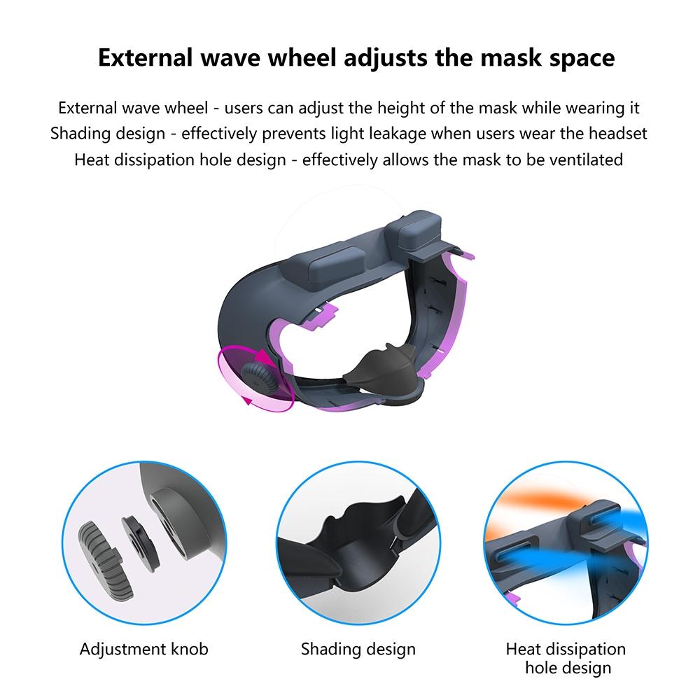 Soft Adjustable Vr Eye Mask Set for Meta Quest 3 5
