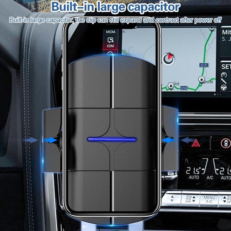 Wireless 10w Fast Charge Car Phone Holder with Voice Broadcast - Automatic 12