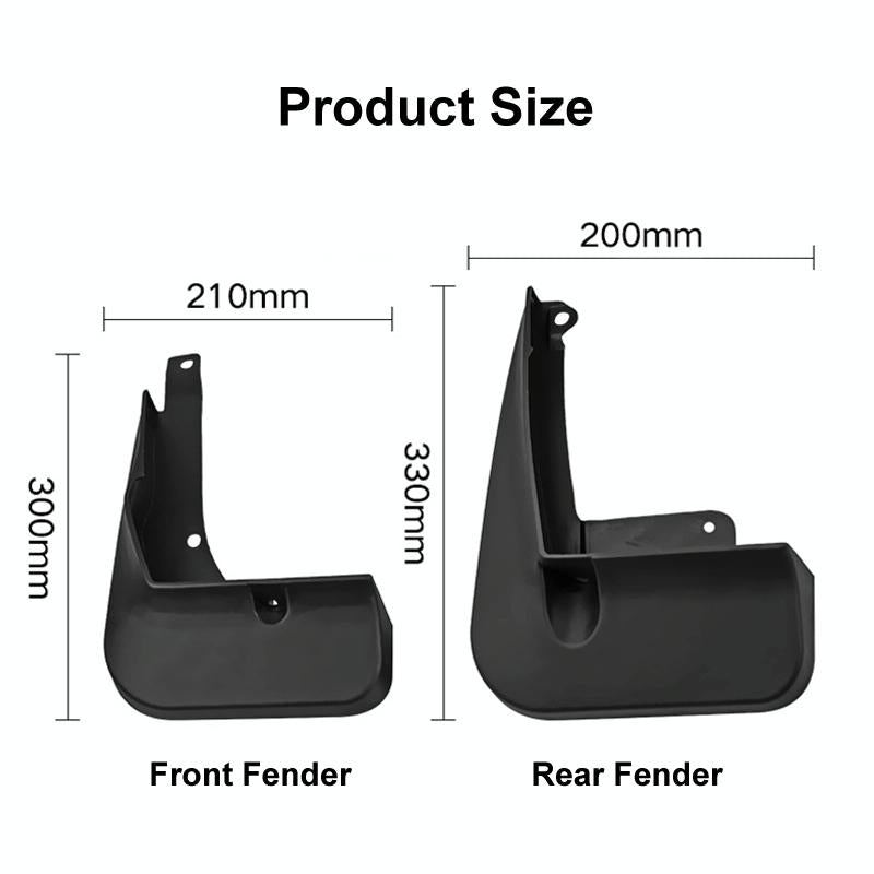 For Toyota Izoa C-Hr 2017-2023 4Pcs / Set Car Auto Soft Plastic Splash Flaps Fender Guard 3