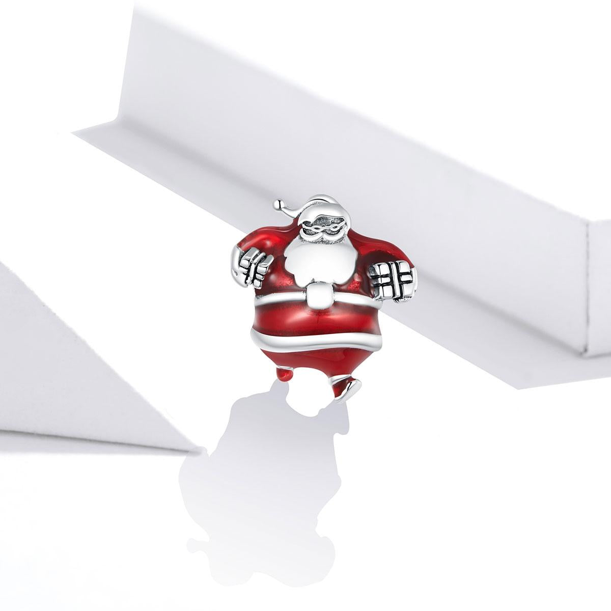 925 Sterling Silver Santa Bead For Diy Bracelet / Necklace 3