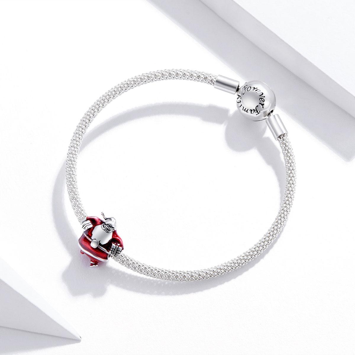 925 Sterling Silver Santa Bead For Diy Bracelet / Necklace 8