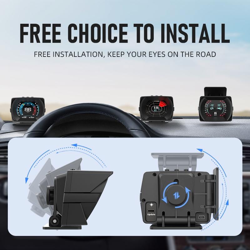 2.8 Inch Obdii + Mems + Gps Head Up Display System For Cars 4