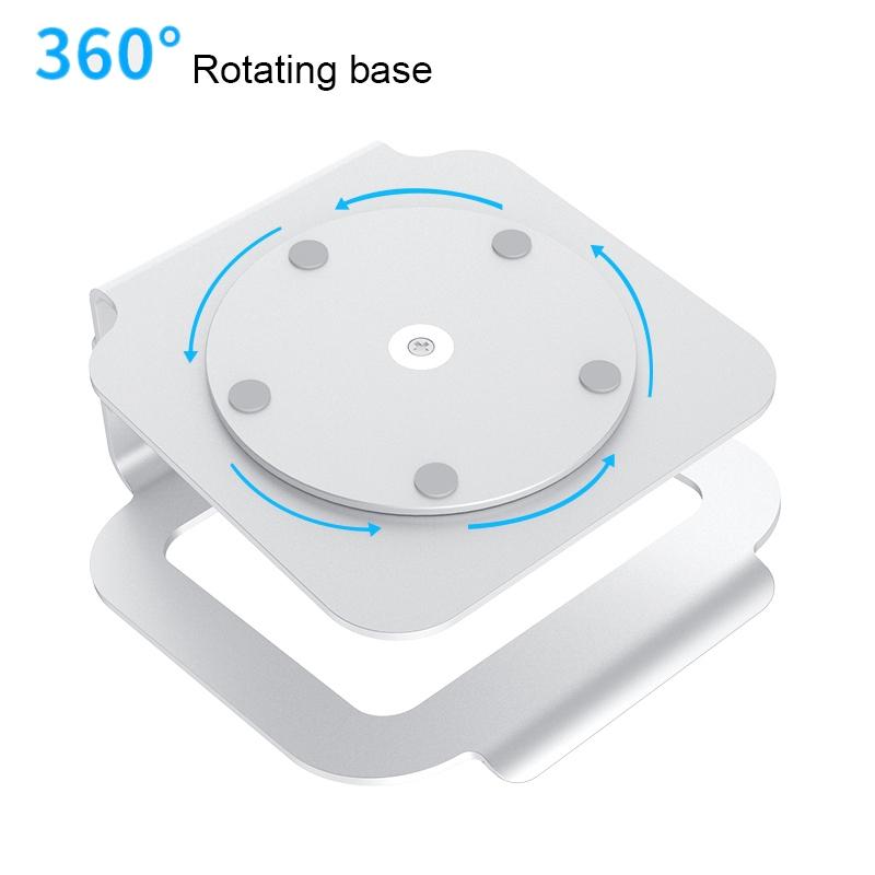 Adjustable Aluminum Laptop Stand - 360 Rotation Ergonomic 10-17 Inch - for Macbook Air Pro 3