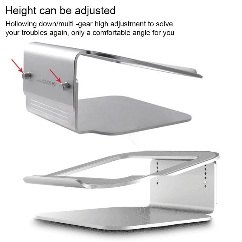 Adjustable Aluminum Laptop Stand - 360 Rotation Ergonomic 10-17 Inch - for Macbook Air Pro 5