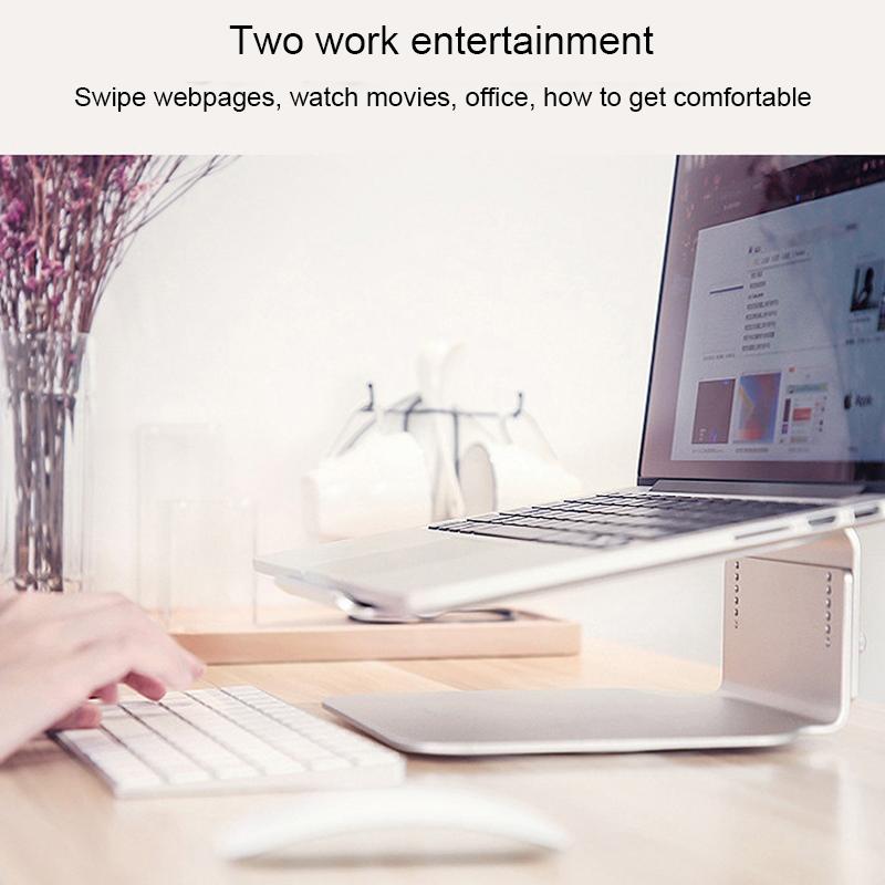 Adjustable Aluminum Laptop Stand - 360 Rotation Ergonomic 10-17 Inch - for Macbook Air Pro 6