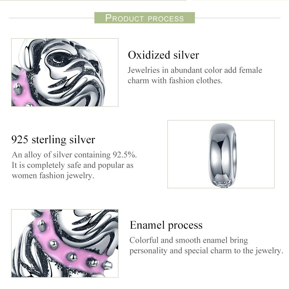 925 Sterling Silver Bulldog Beaded Charm Bracelet 5