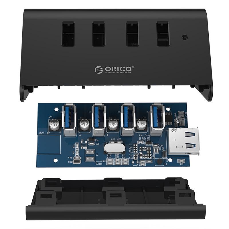 Desktop Usb 3.0 Hub With Phone / Tablet Holder & Led Indicator 9
