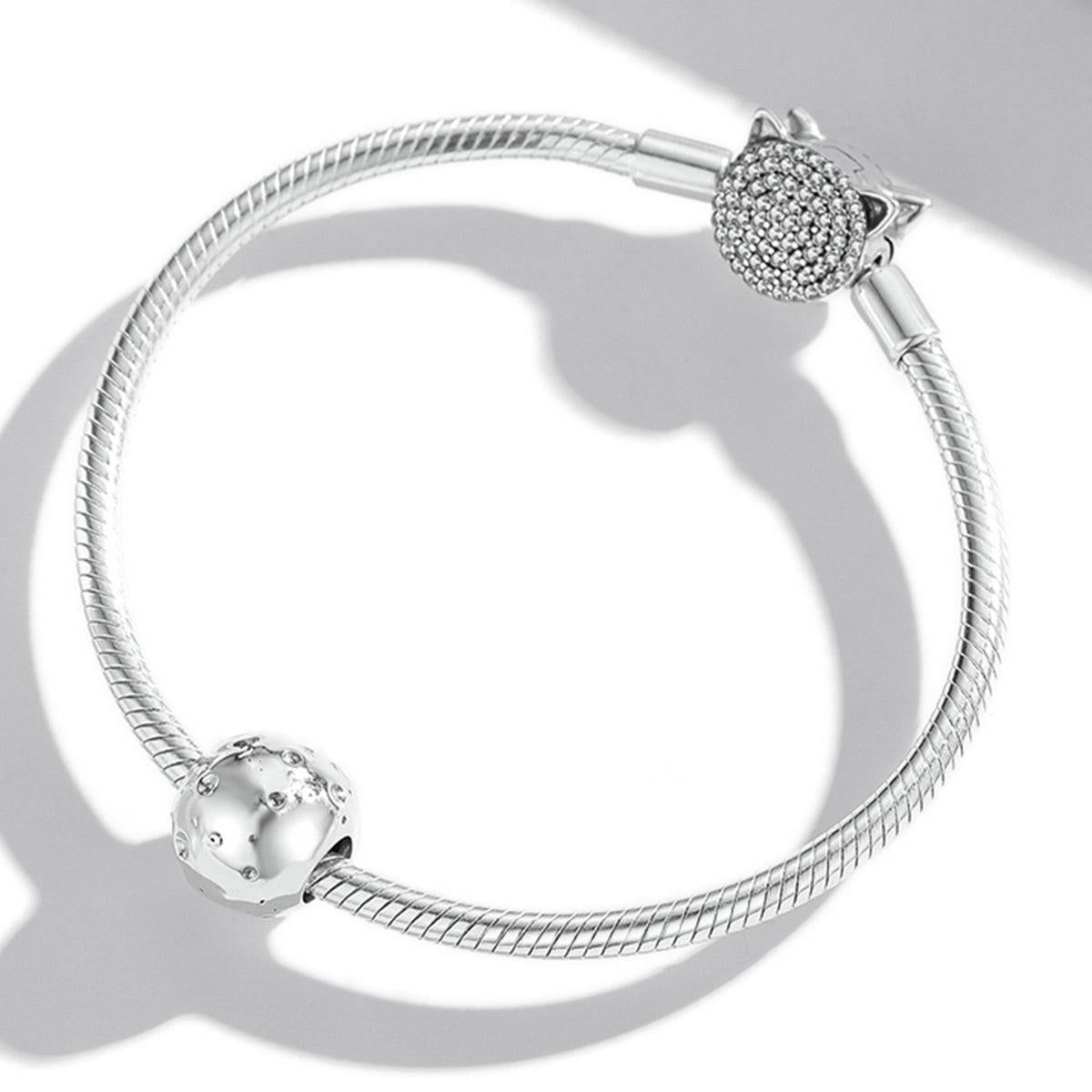 925 Sterling Silver Moon Beads For Diy Bracelets & Necklaces 6