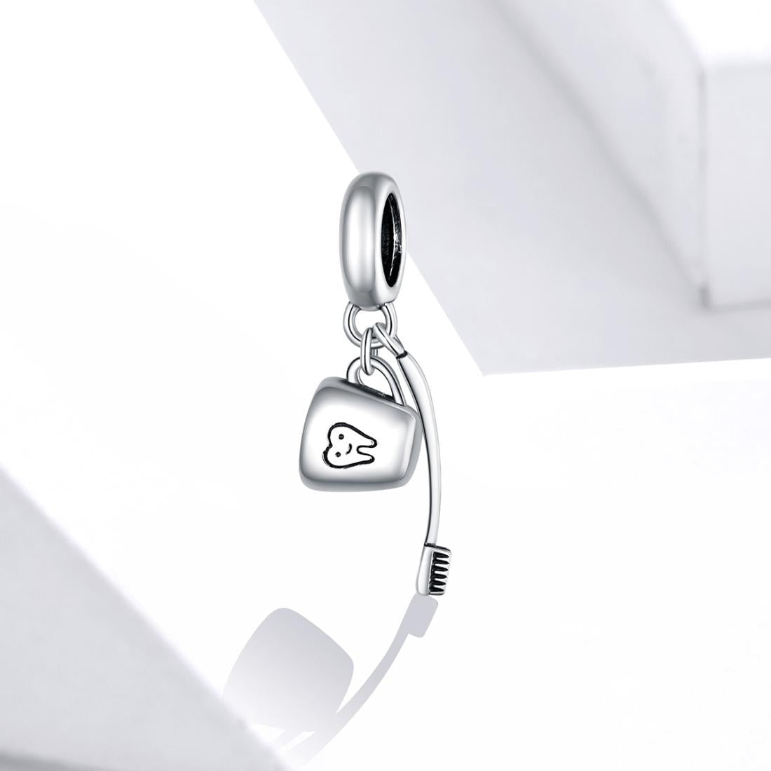 925 Sterling Silver Diy Toothbrush Cup Pendant 3