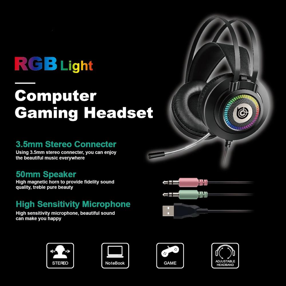 Professional Wired Gaming Headset With Mic Pc / Ps4 / Ps5 5
