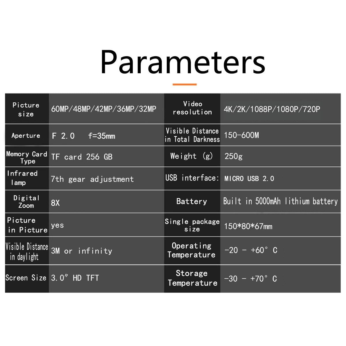 Full Colour 4k Hd Binocular Night Vision for Outdoor Hunting 6