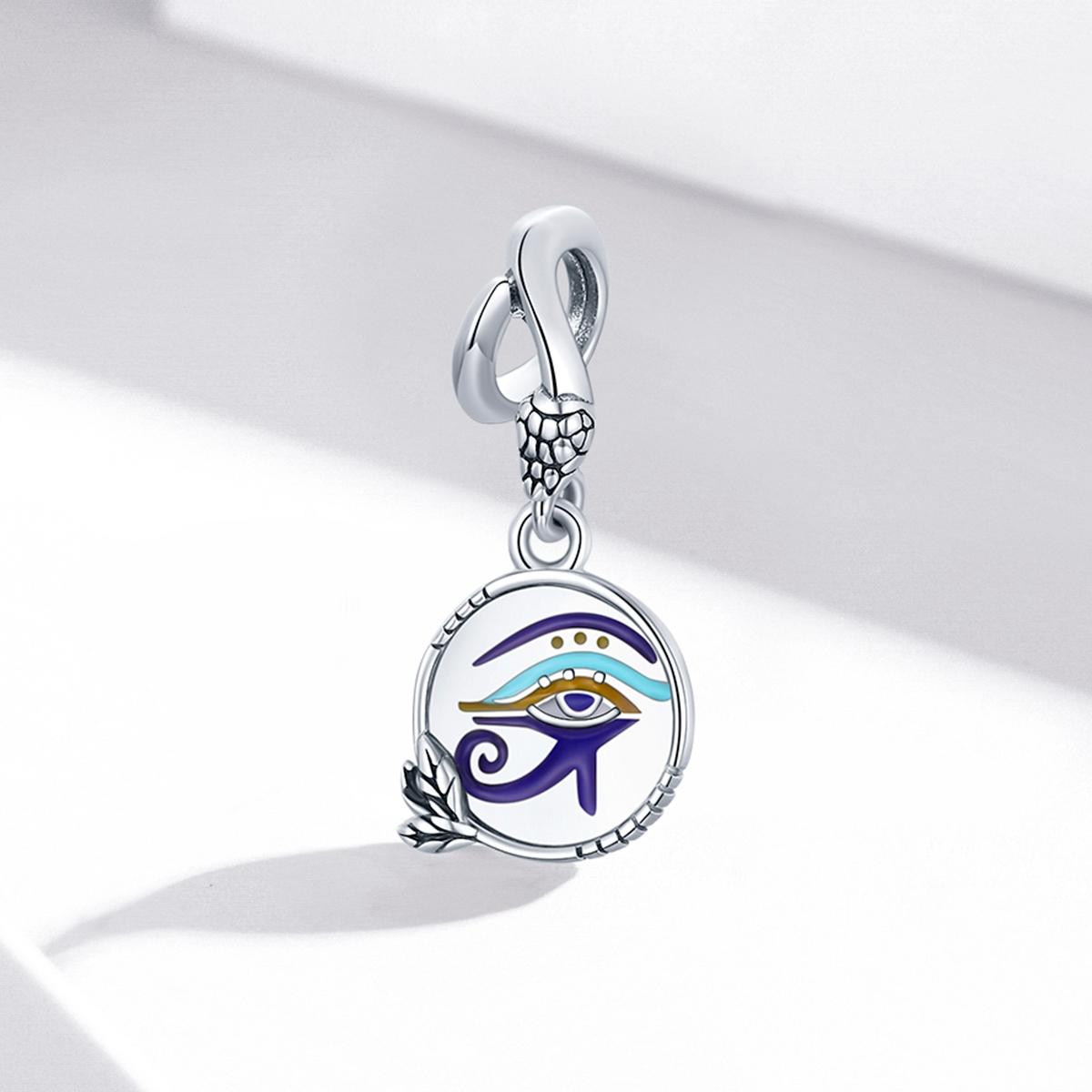 925 Sterling Silver Egyptian Twin Eyes Pendant 3