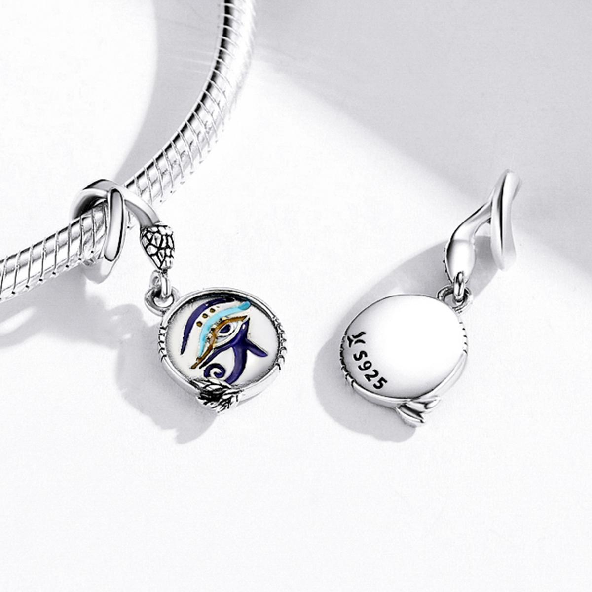 925 Sterling Silver Egyptian Twin Eyes Pendant 6