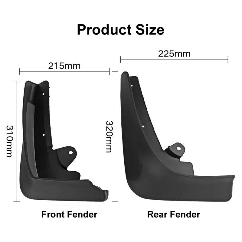 For Tesla Model X 2016-2021 4Pcs / Set Car Auto Soft Plastic Splash Flaps Fender Guard 4