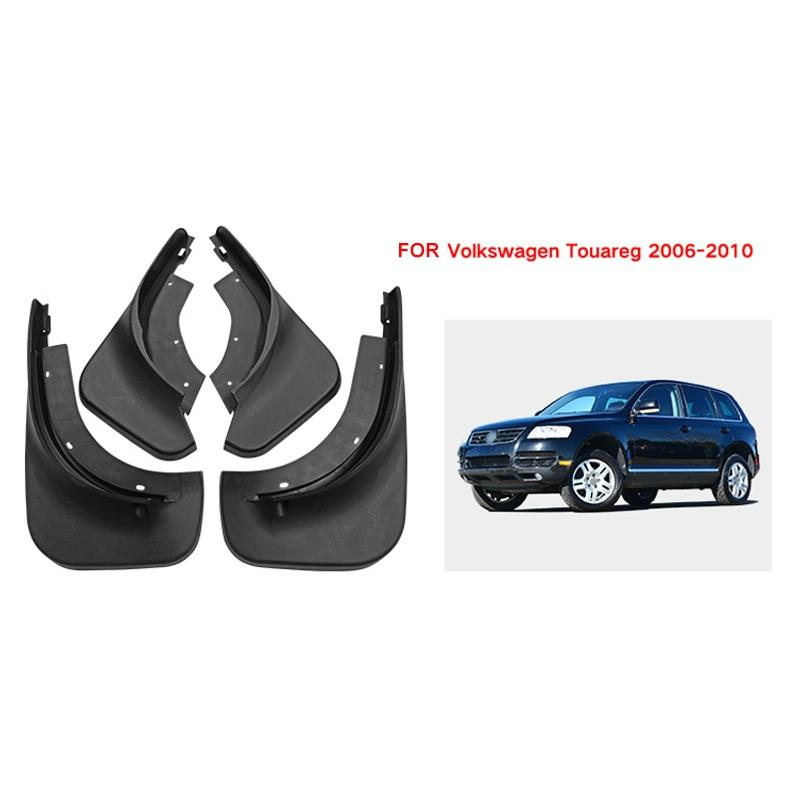 For Volkswagen Touareg 2005-2010 4Pcs / Set Car Auto Soft Plastic Splash Flaps Fender Guard Without Wheel Eyebrow 3