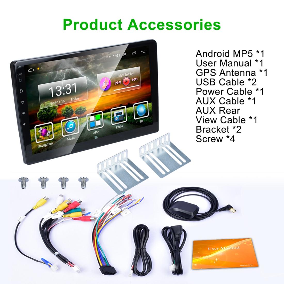 9 Inch Android 8.1 Car Radio Mp5 Player - Fm Bluetooth Gps Tf Card 8