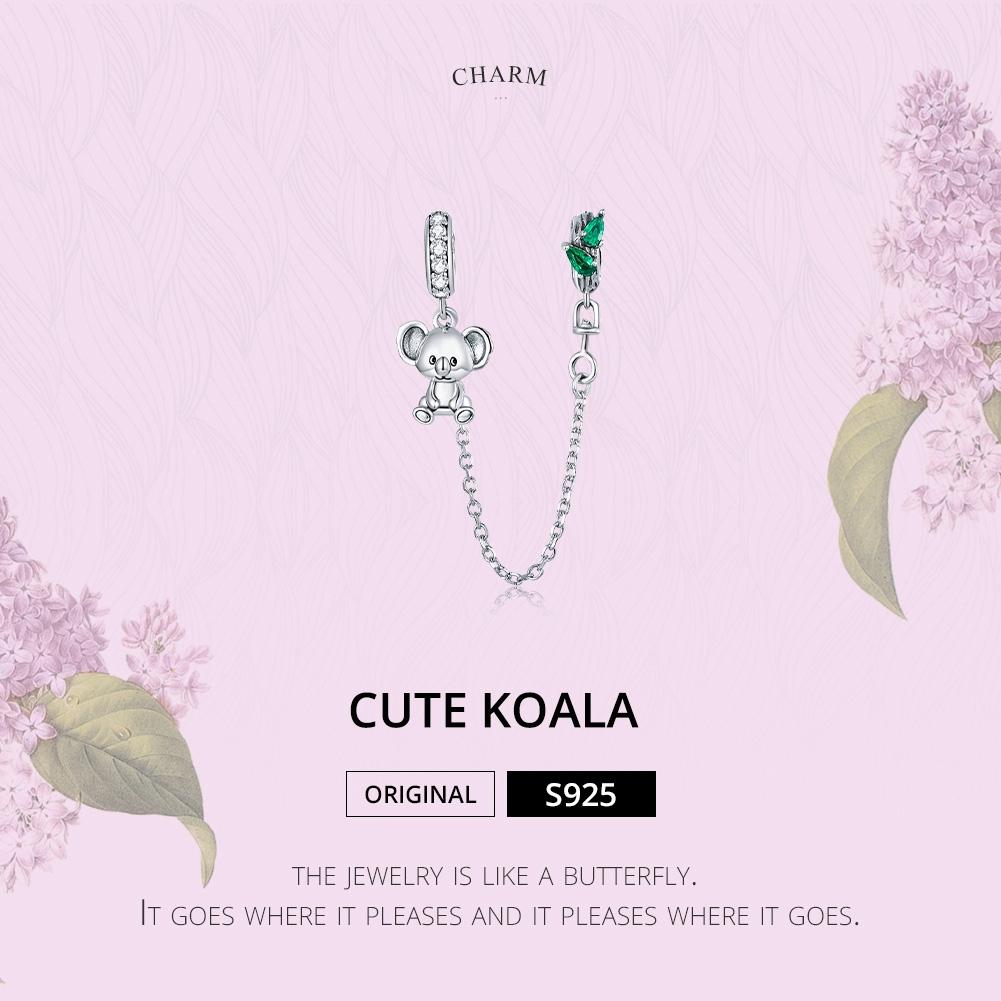 925 Sterling Silver Koala Safety Chain For Bracelets & Necklaces 4