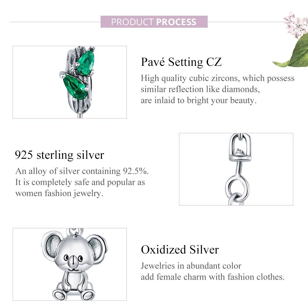 925 Sterling Silver Koala Safety Chain For Bracelets & Necklaces 5