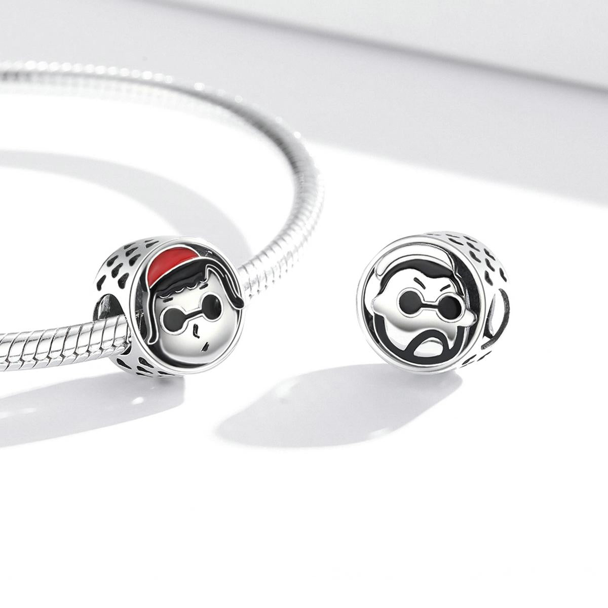 925 Sterling Silver Cartoon Avatar Beads For Diy Bracelets & Necklaces 6