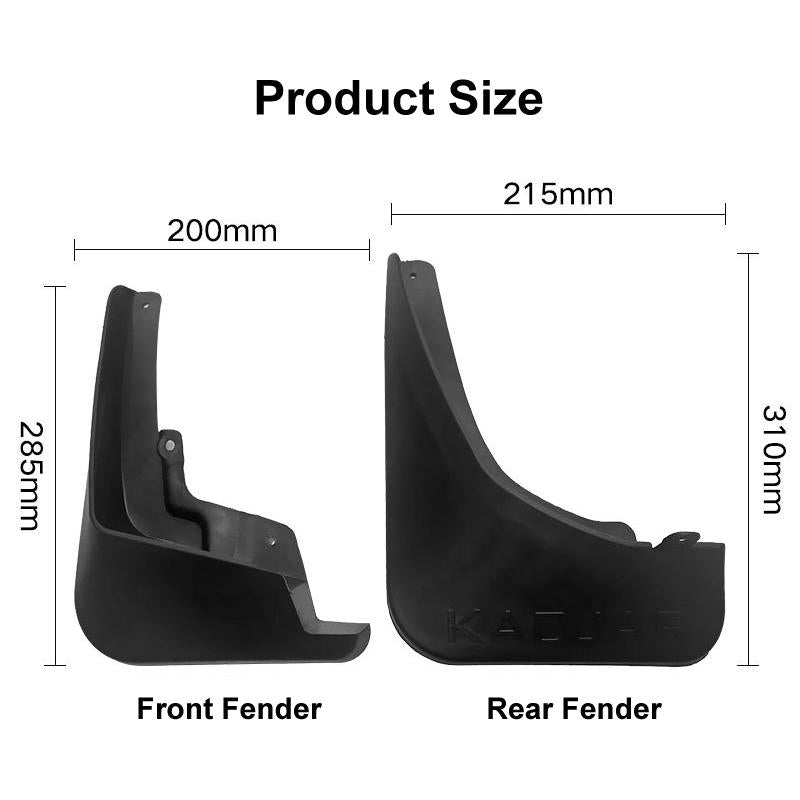 For Renault Kadjar 2016-2019 4Pcs / Set Car Auto Soft Plastic Splash Flaps Fender Guard 4