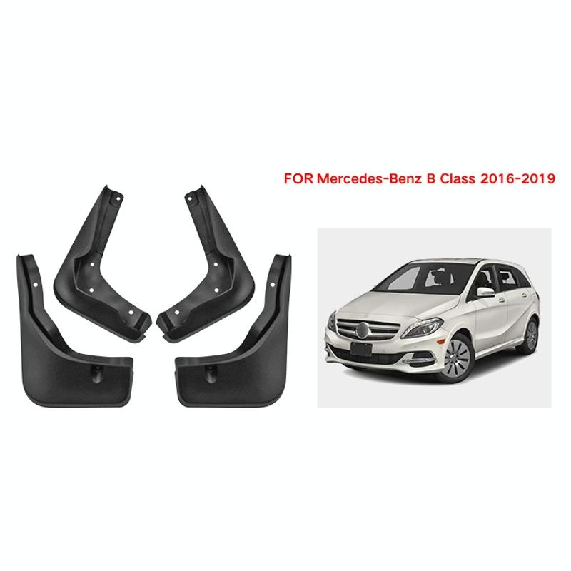 For Mercedes-Benz B-Class 2016-2019 4Pcs / Set Car Auto Soft Plastic Splash Flaps Fender Guard 3