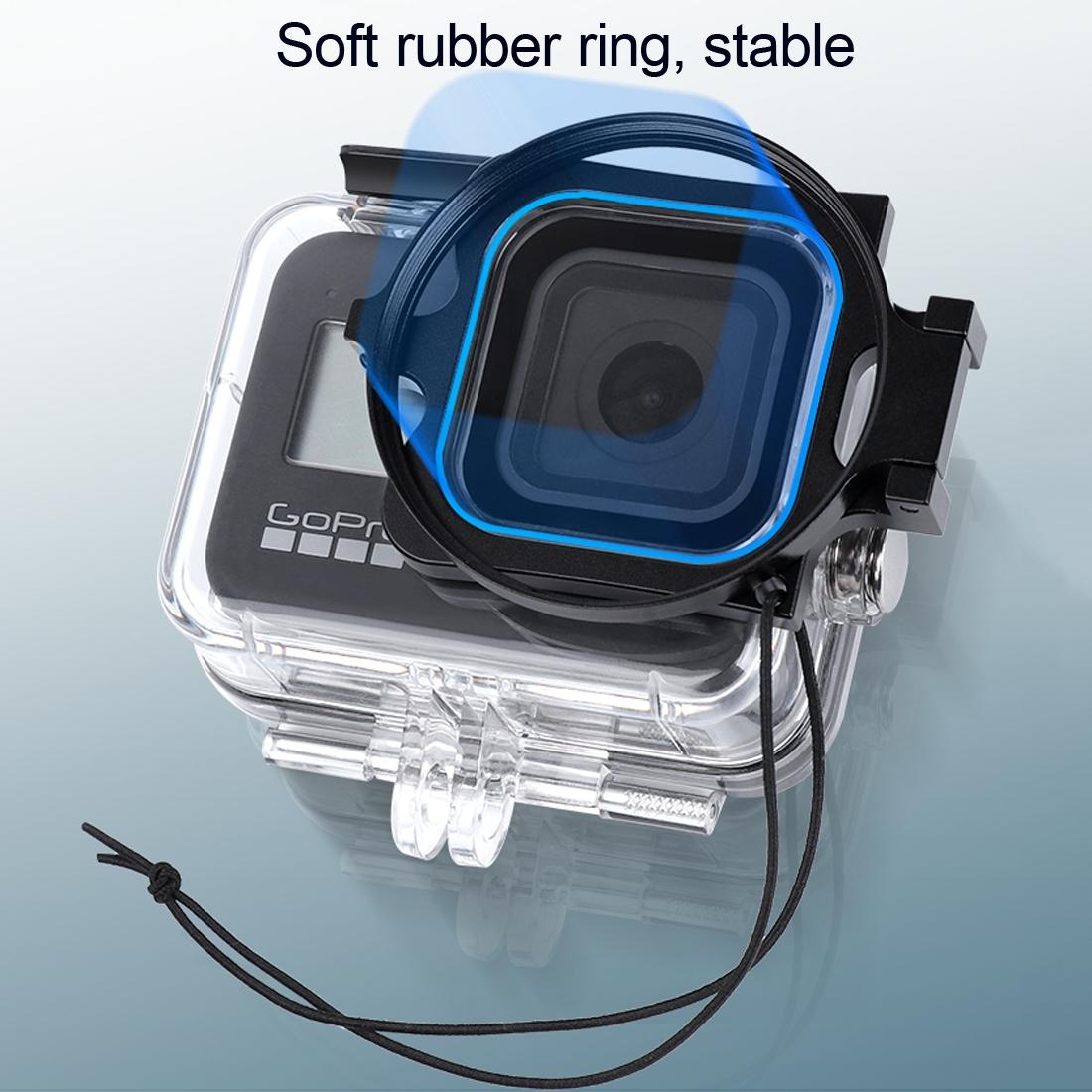 Waterproof Case with Lens Cap for Gopro Hero8 - 58mm Filter Adapter 4
