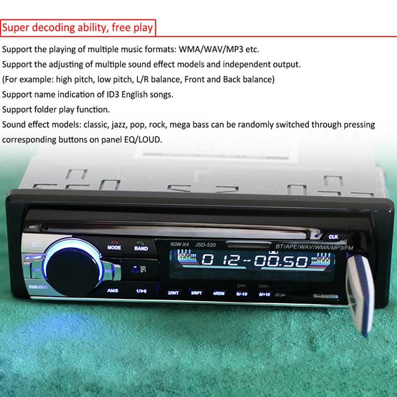 Car Stereo Radio Mp3 Player With Bluetooth Fm Usb Sd - Ordinary Version 9