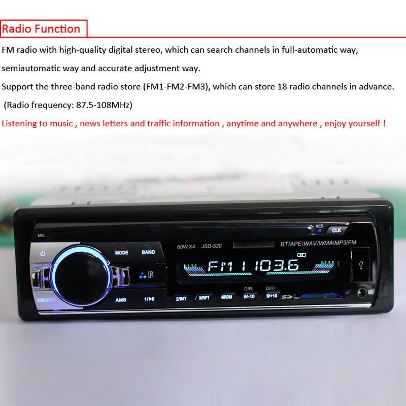 Car Stereo Radio Mp3 Player With Bluetooth Fm Usb Sd - Ordinary Version 10