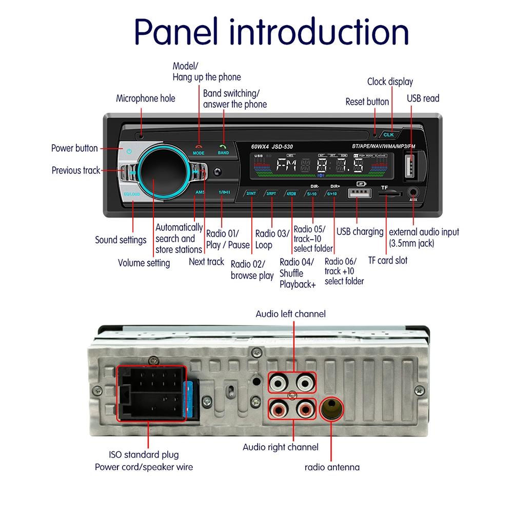 Bluetooth 5.0 Car Mp3 Player With Fm & Voice Assistant 5