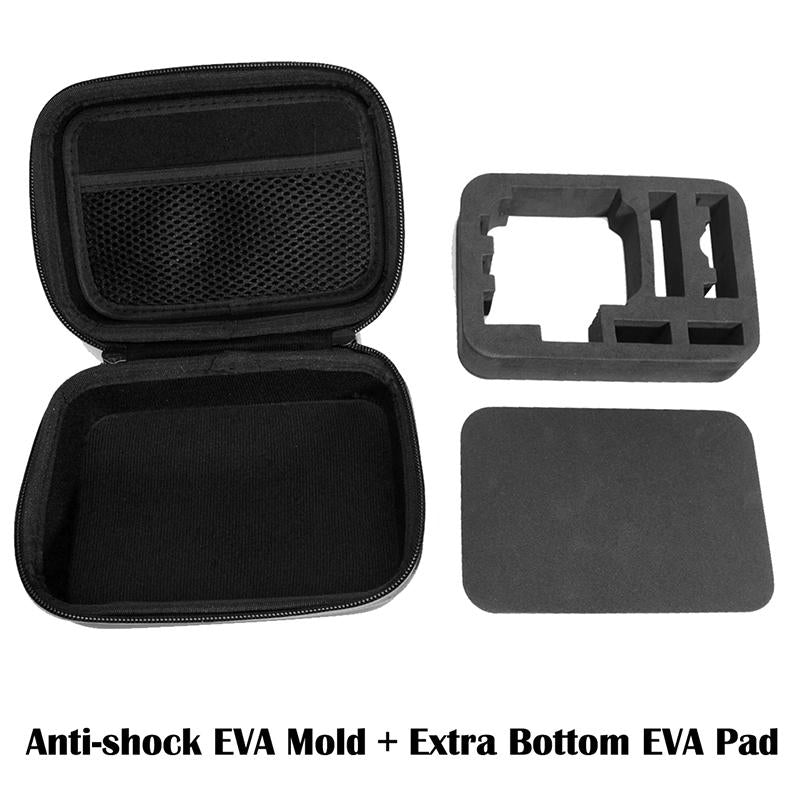 Portable Shockproof Waterproof Travel Case for Action Cameras - Fits Gopro Insta360 Dji - 16cm x 12cm x 7cm 8