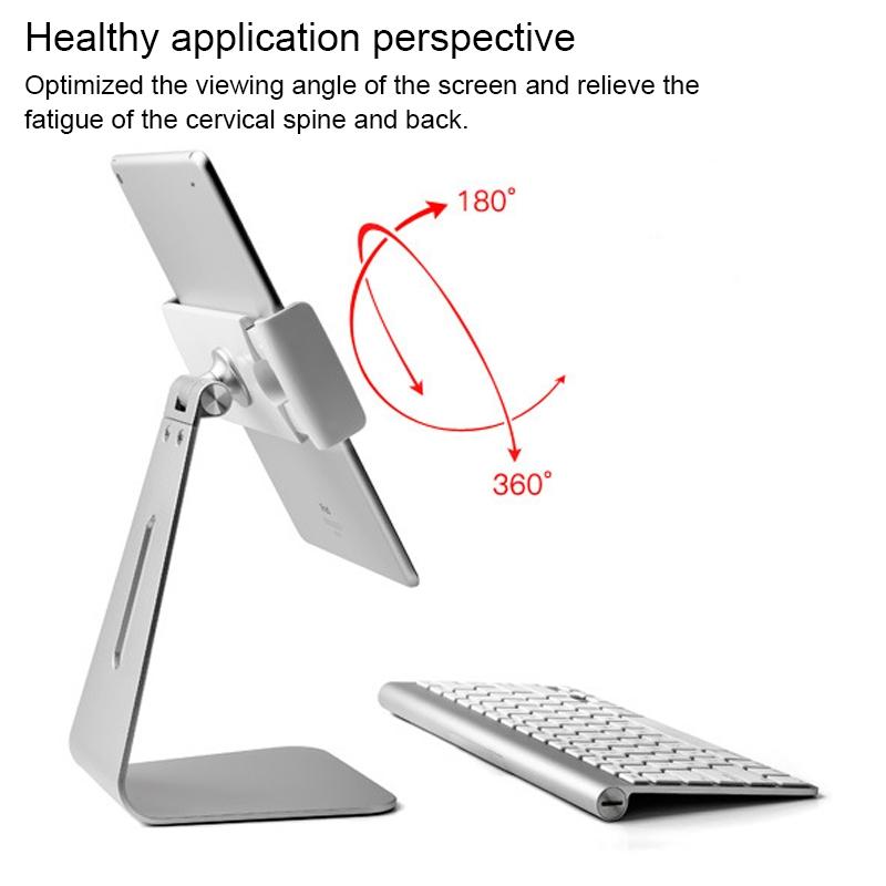 360 Degree Rotating Aluminum Tablet Stand - Universal 7-13 Inch 4