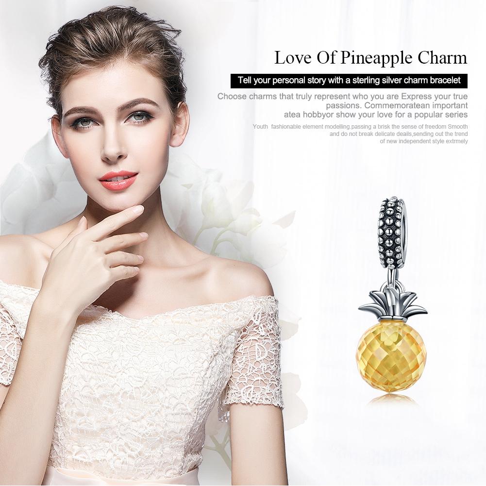 925 Sterling Silver Pineapple Charm For Diy Bracelets 4