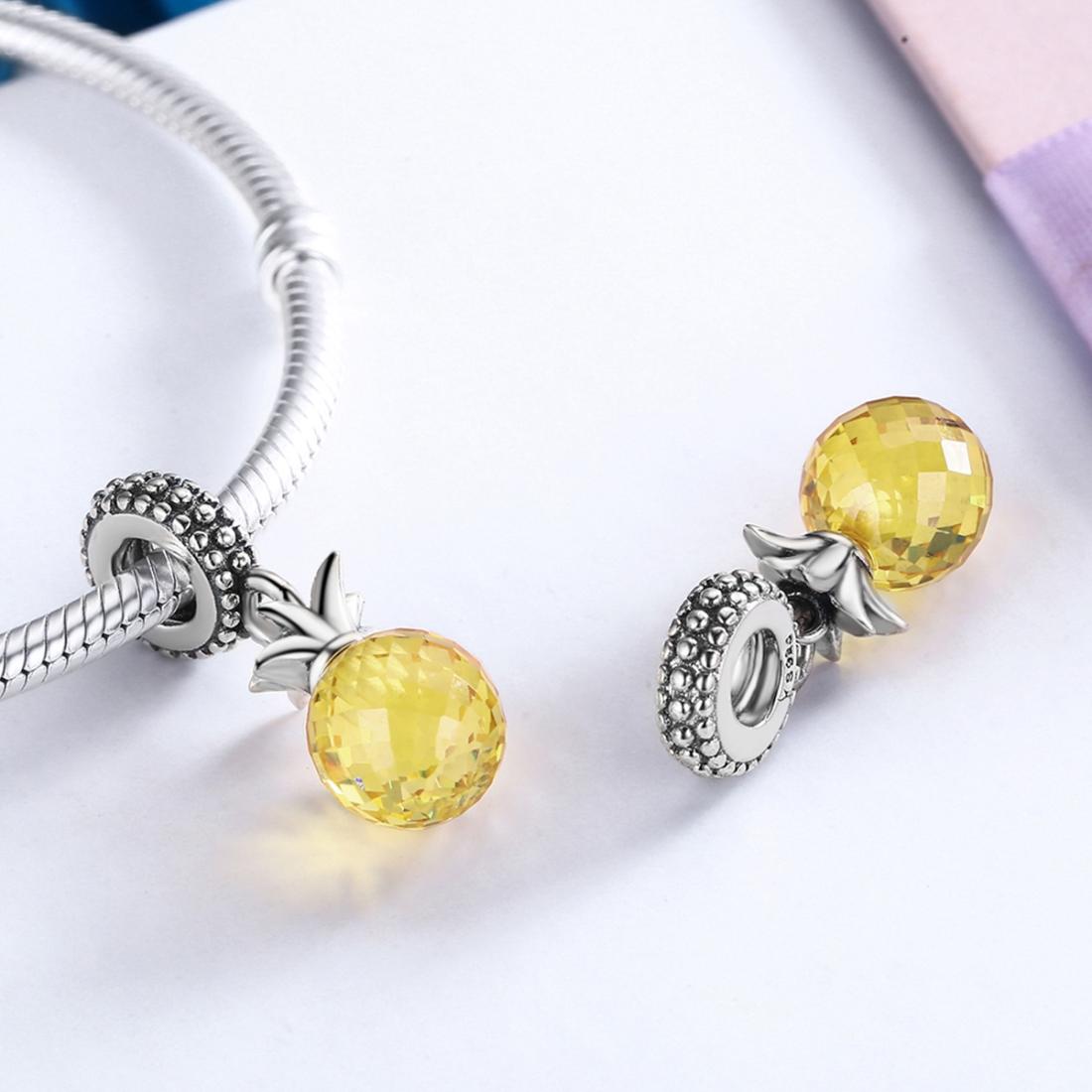 925 Sterling Silver Pineapple Charm For Diy Bracelets 6