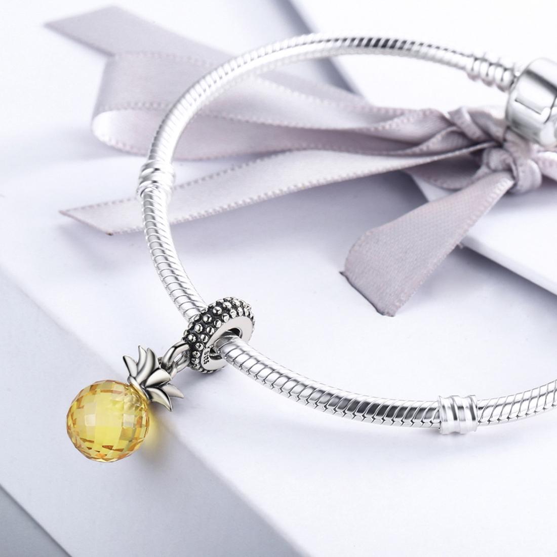 925 Sterling Silver Pineapple Charm For Diy Bracelets 7