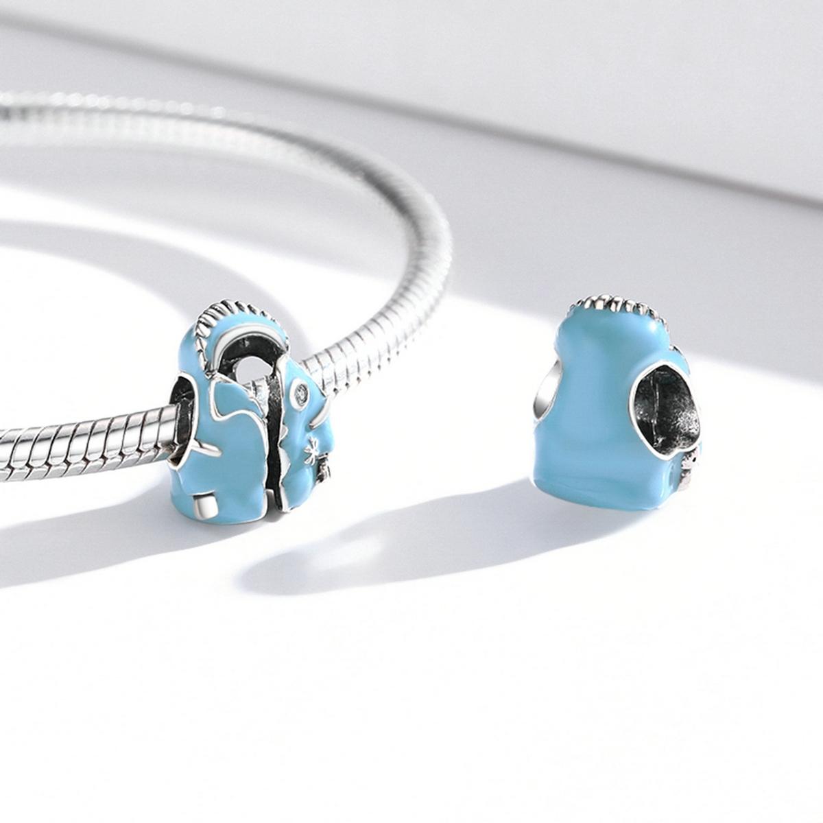 925 Sterling Silver Sky Blue Bead Bracelet / Necklace Set 6