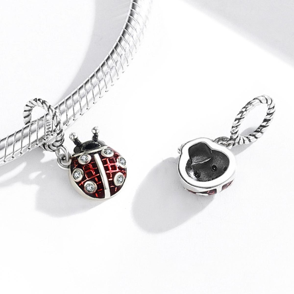 925 Sterling Silver Ladybug Pendant For Bracelets & Necklaces 6